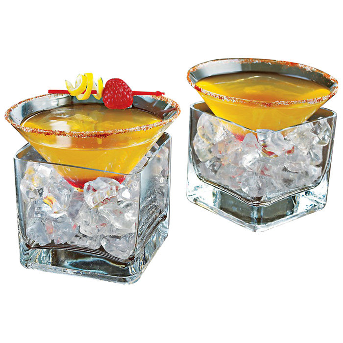 Wine Enthusiast Companies Midtown Martini Chiller 16 oz. Crystal